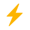 Golden Lightning Bolt Icon