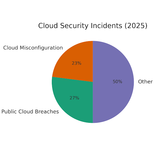 Pie chart of the root causes of enterprise breaches