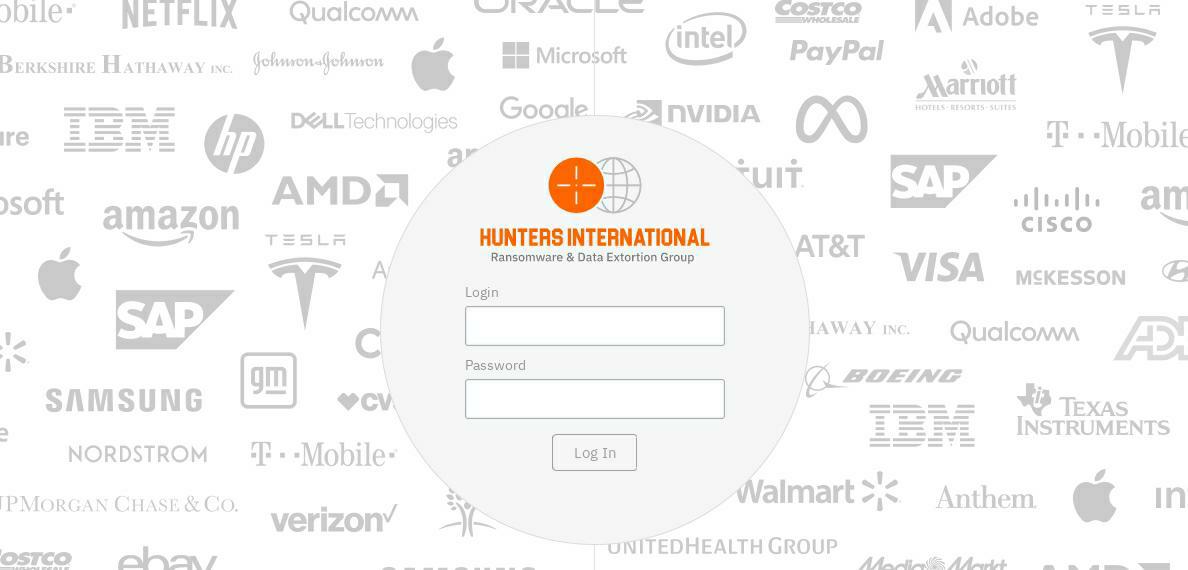 Victim portal of Hunters International