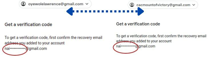 Evidence of same recovery emails