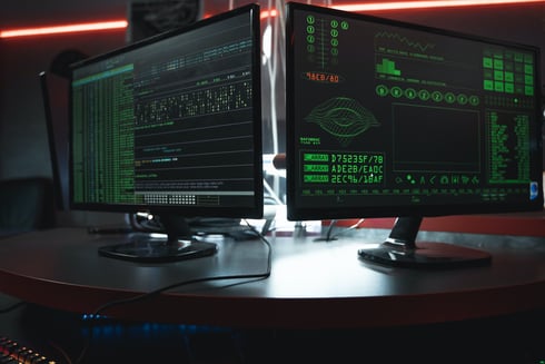 Close-Up View of Hacking System