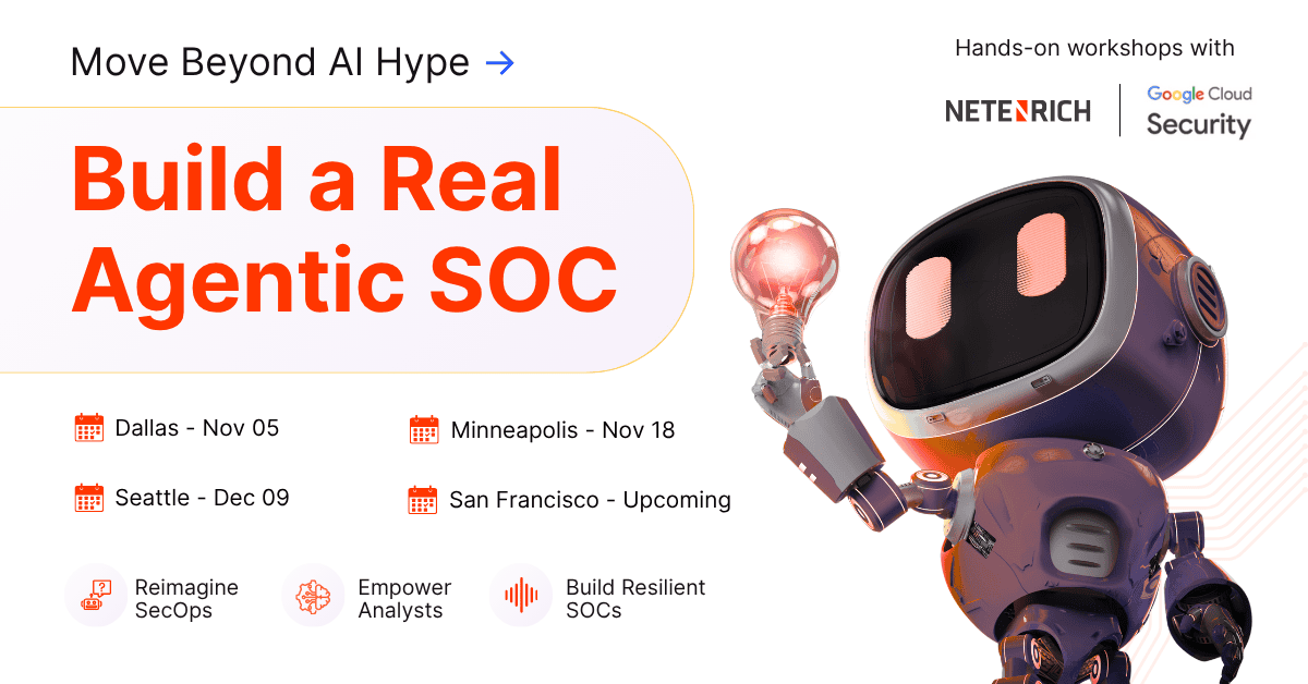 Agentic SOC Netenrich and Google Cloud Security Event