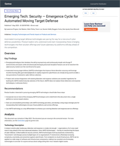 Emerging Tech: Security — Emergence Cycle for Automated Moving Target Defense