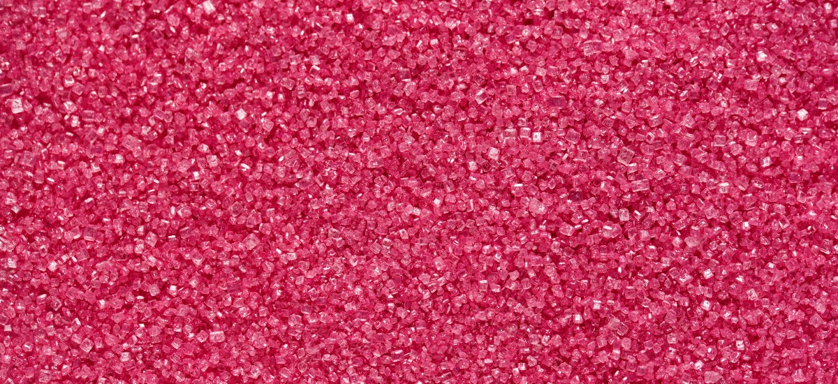Pink glitter crystal cubes